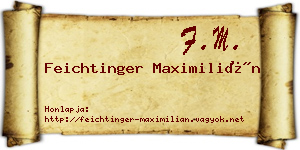 Feichtinger Maximilián névjegykártya